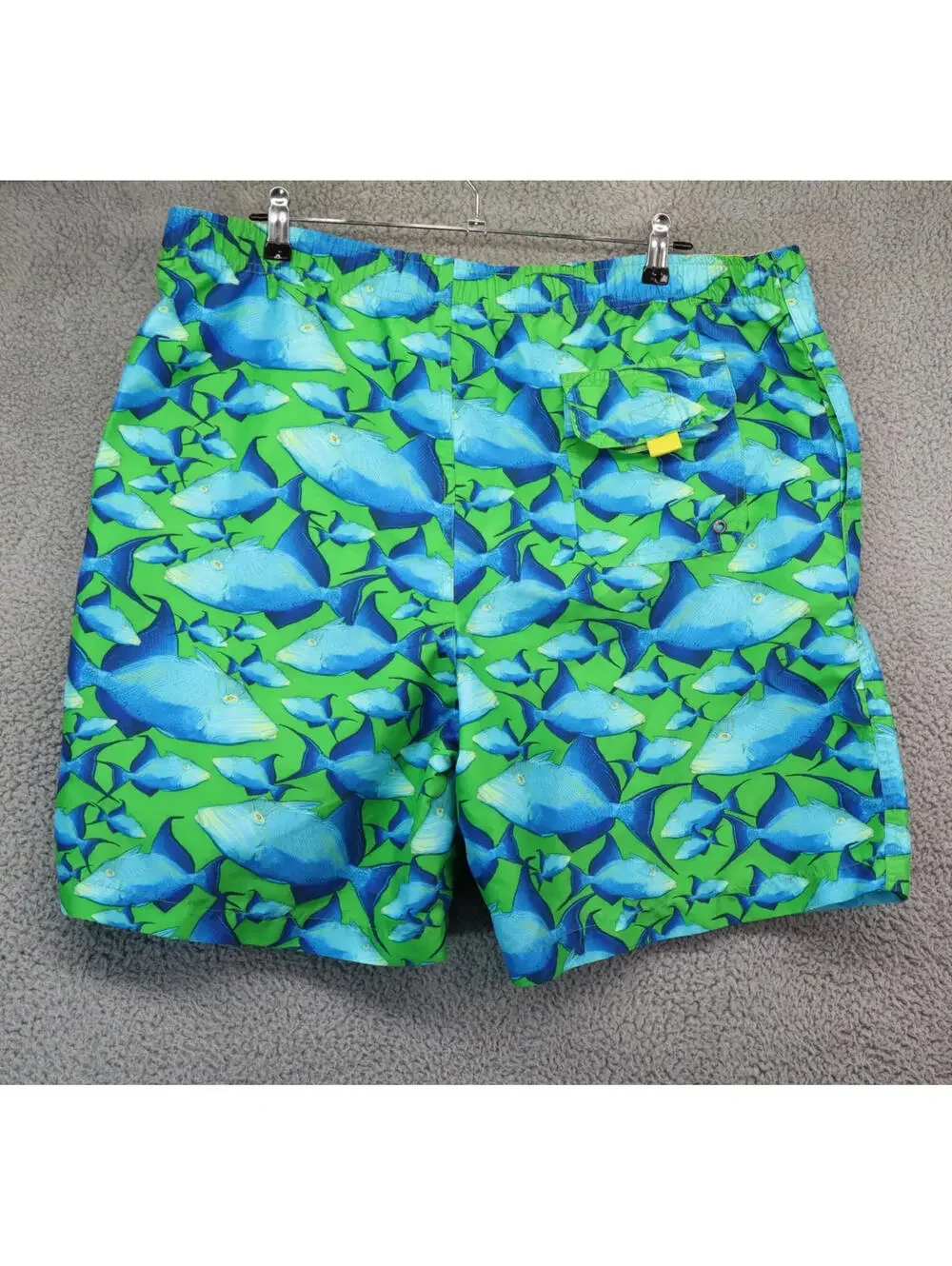 Polo Sport Swim Trunks Men Sz XL y2k Fish Print